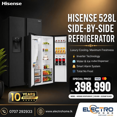 Hisense 528L Side-by-Side Inverter Refrigerator